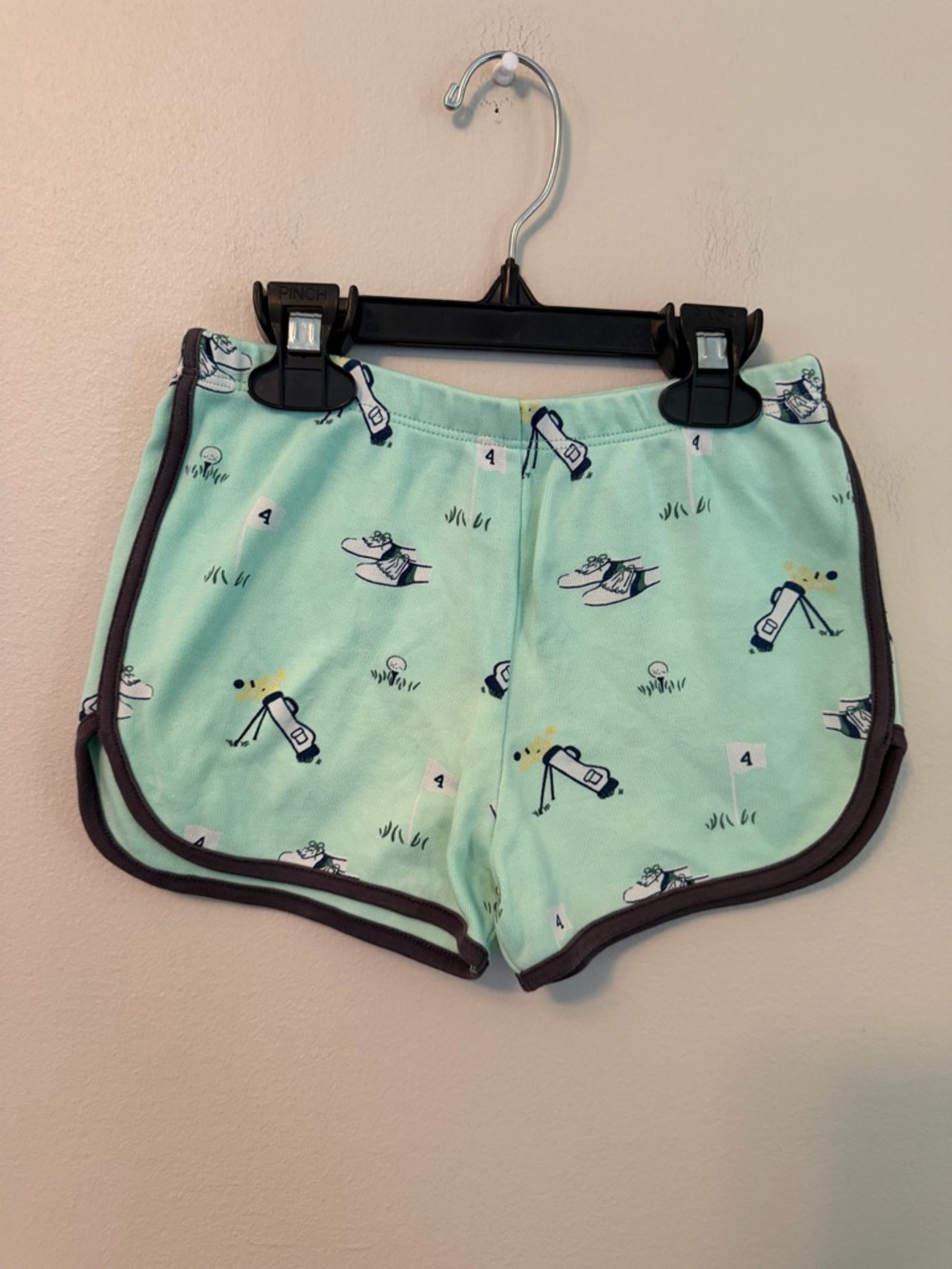 The Beaufort Bonnet Company Mint Green Golf Print Shorts